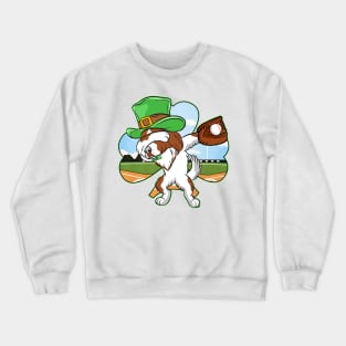Dabbing Leprechaun Irish Setter Baseball St Patricks Crewneck Sweatshirt